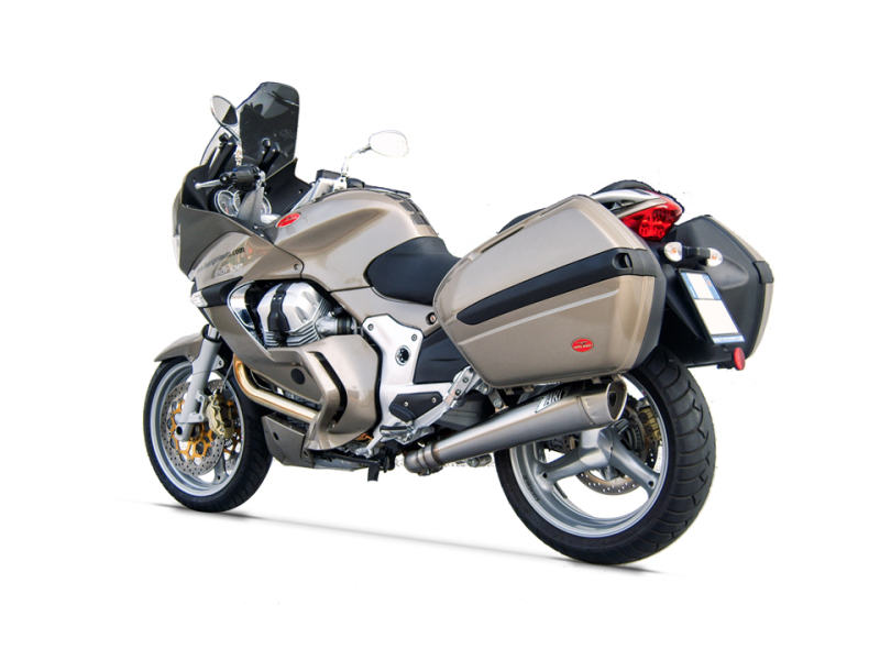 Zard Moto Guzzi Norge 1200, built 2011-2016, conical round slip-on 2-1, EC type approval